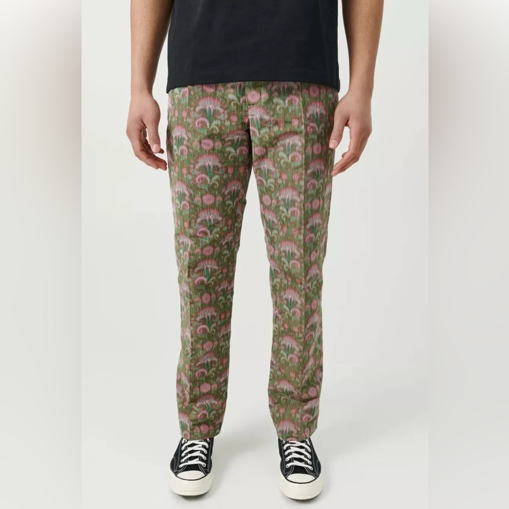 Soulland Men's Erich Drawstring Pants in Green Multi, Size S New w/Tag